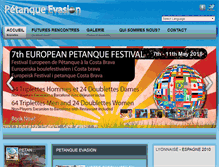 Tablet Screenshot of petanqueevasion.com